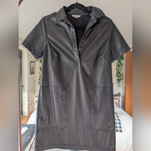 Max Studio Faux Leather Dress Size Small - Picture 4 of 8